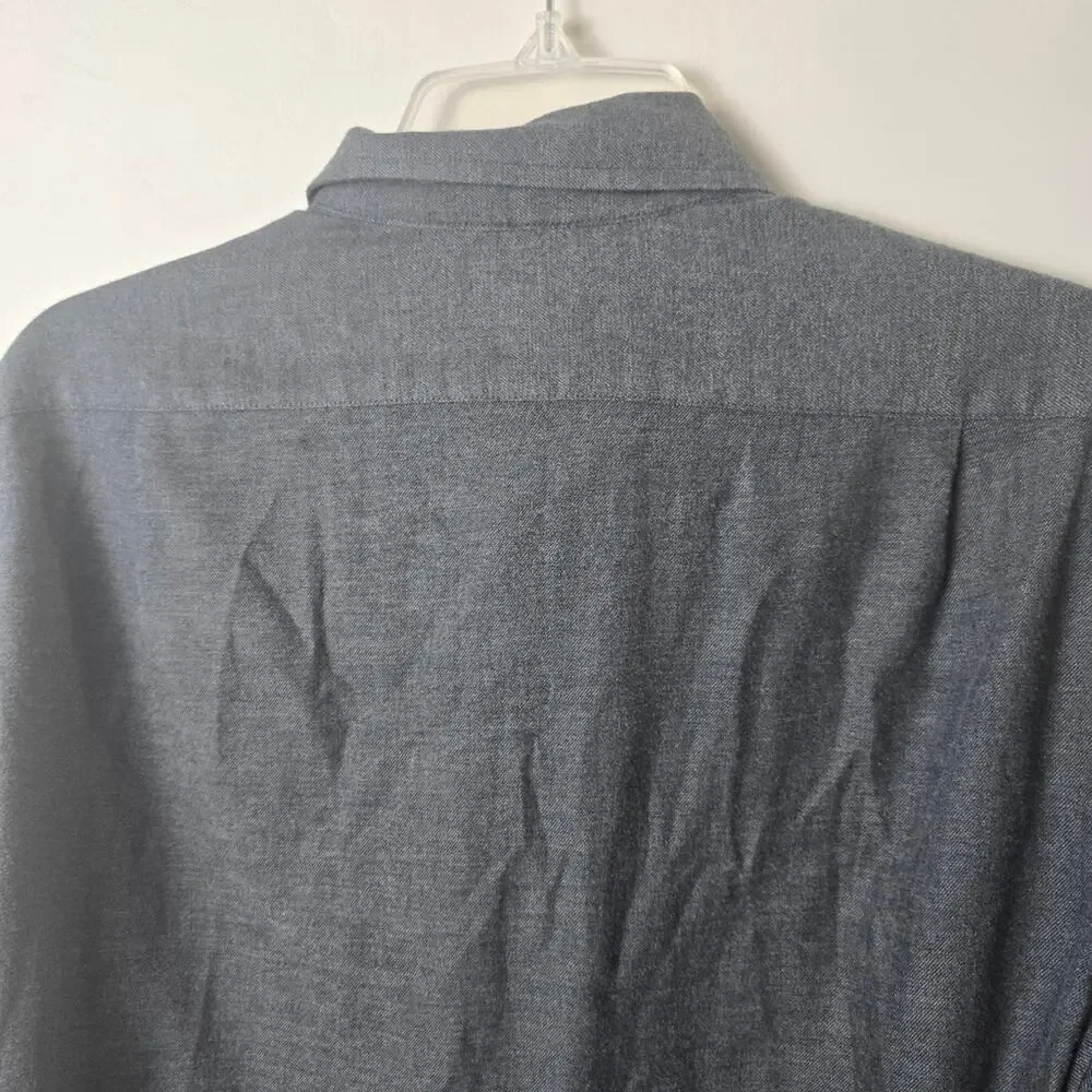J.Crew Men's Gray Black Button-Down Shirt 100% Cotton Business Casual Workwear M